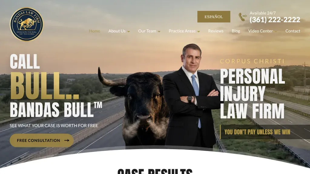 Bandas Law Firm sitio web