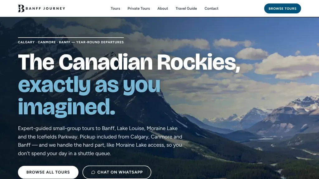 Banff Journey sitio web