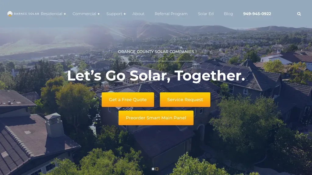 Barnes Solar sitio web