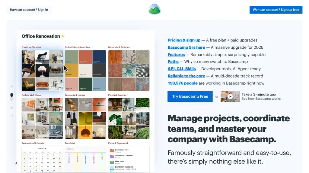 Basecamp sitio web
