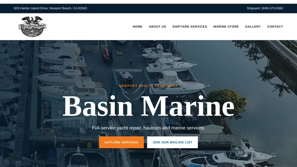 Basin Marine sitio web