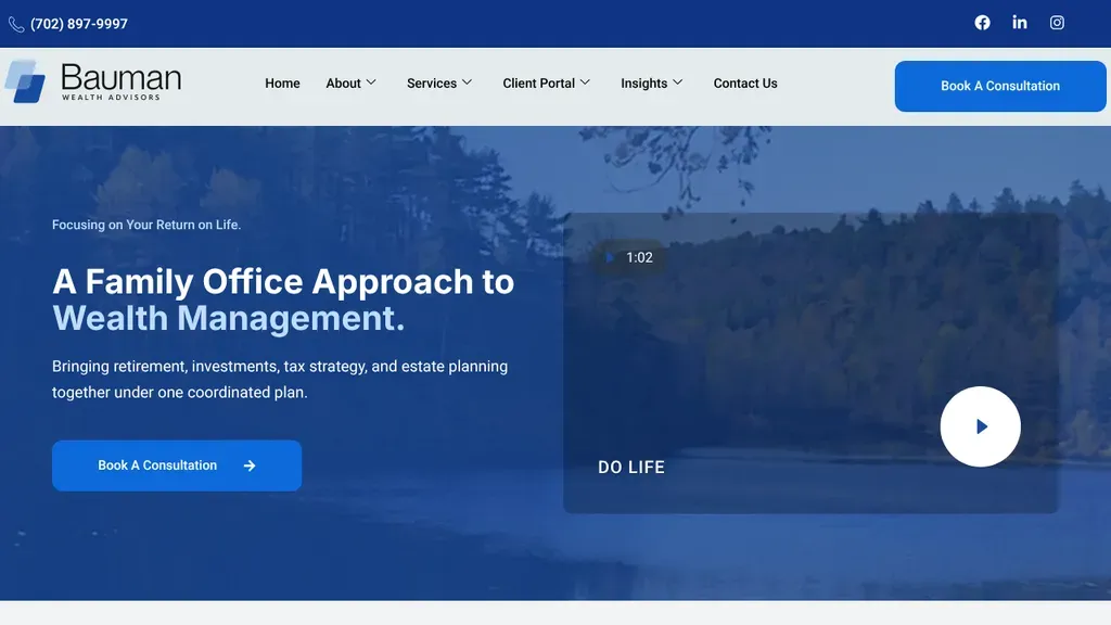 Bauman Wealth Advisors sitio web