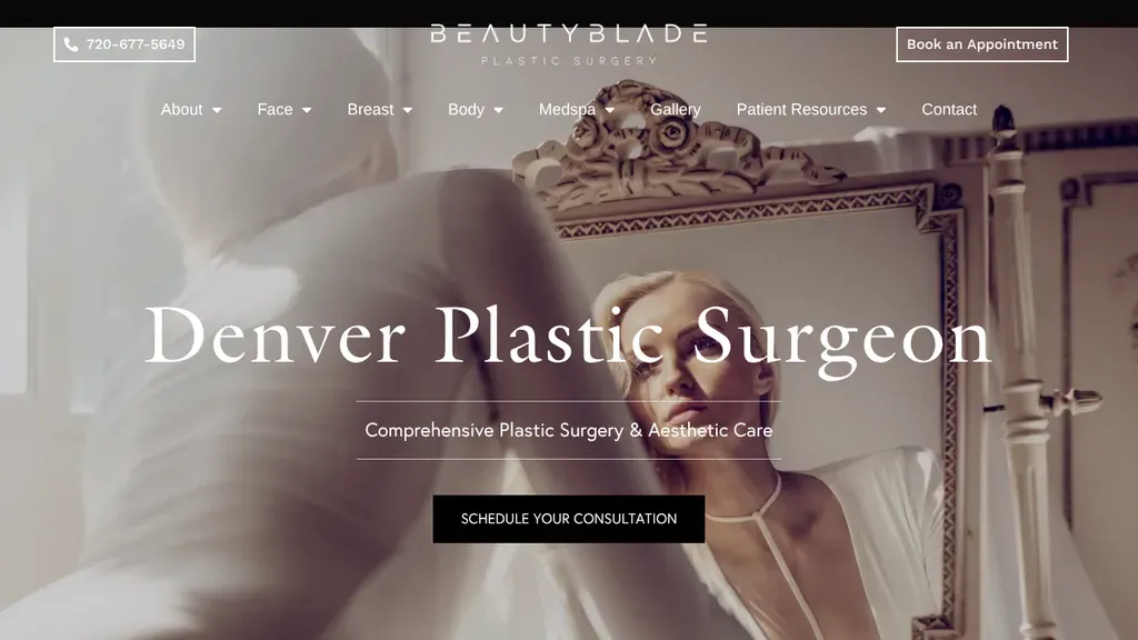 BeautyBlade Plastic Surgery sitio web