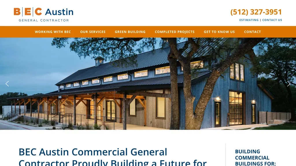 BEC Austin sitio web