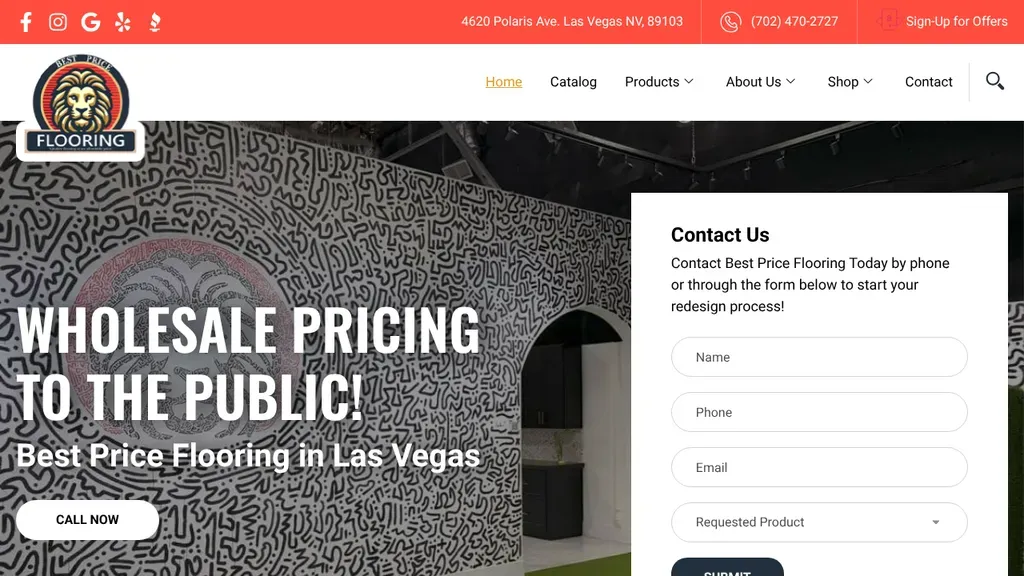 Best Price Flooring website