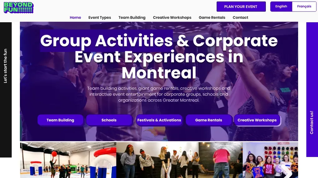 Beyond Fun sitio web