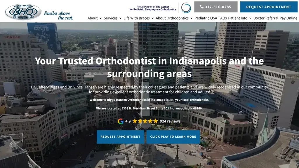 Biggs-Hansen Orthodontics sitio web