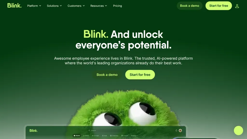 Blink sitio web