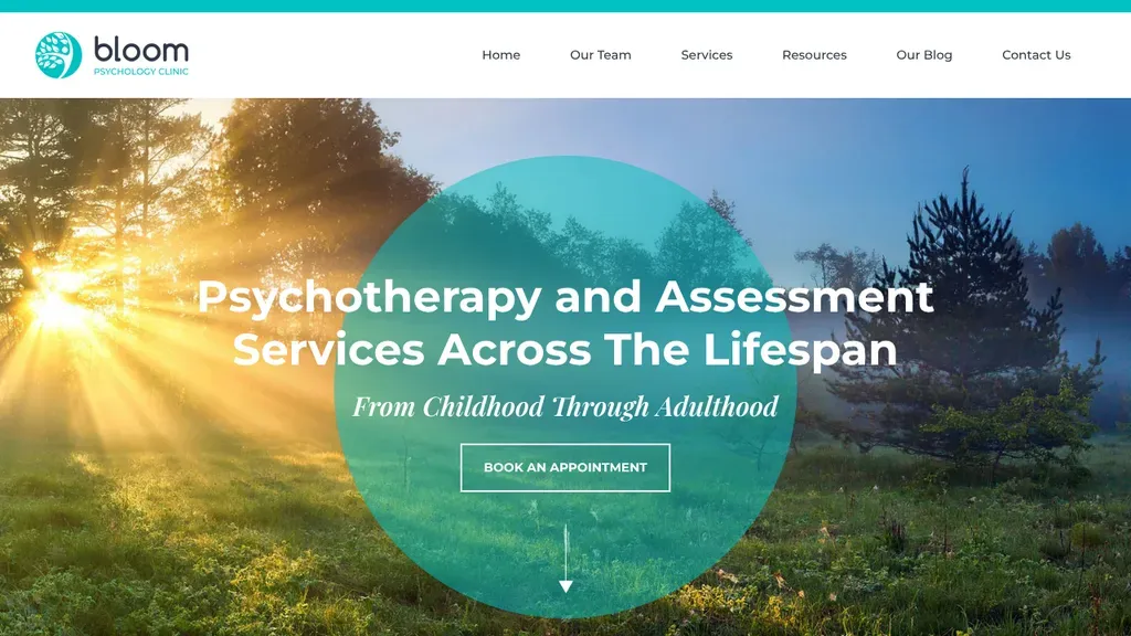 Bloom Psychology Clinic sitio web