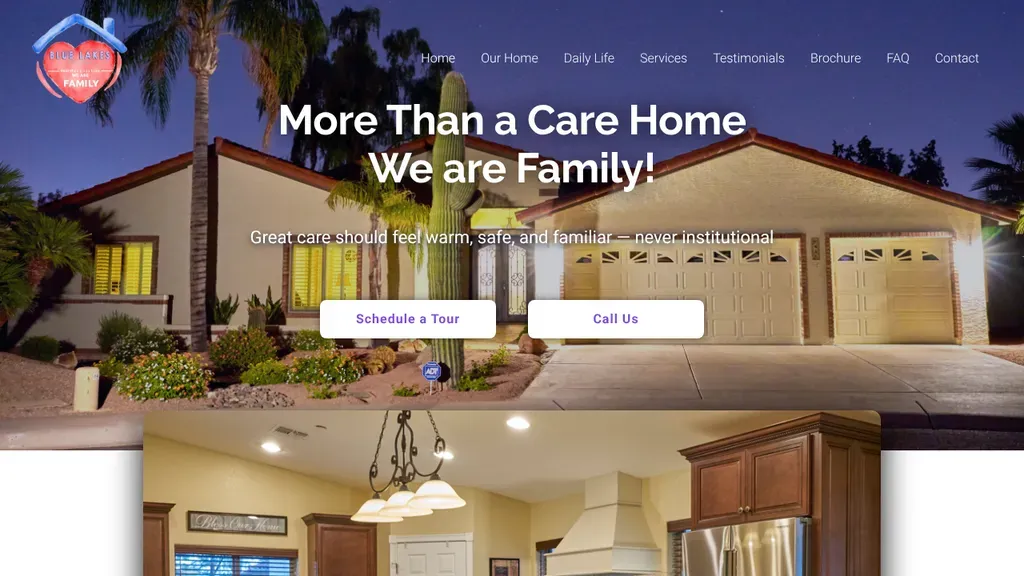 Blue Lakes Assisted Living website