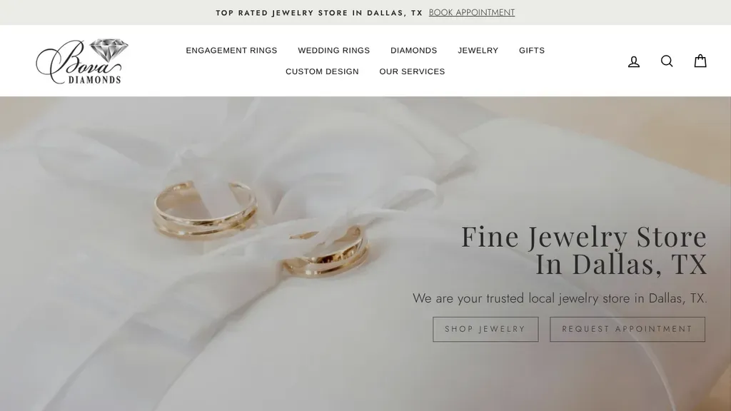 Bova Diamonds sitio web