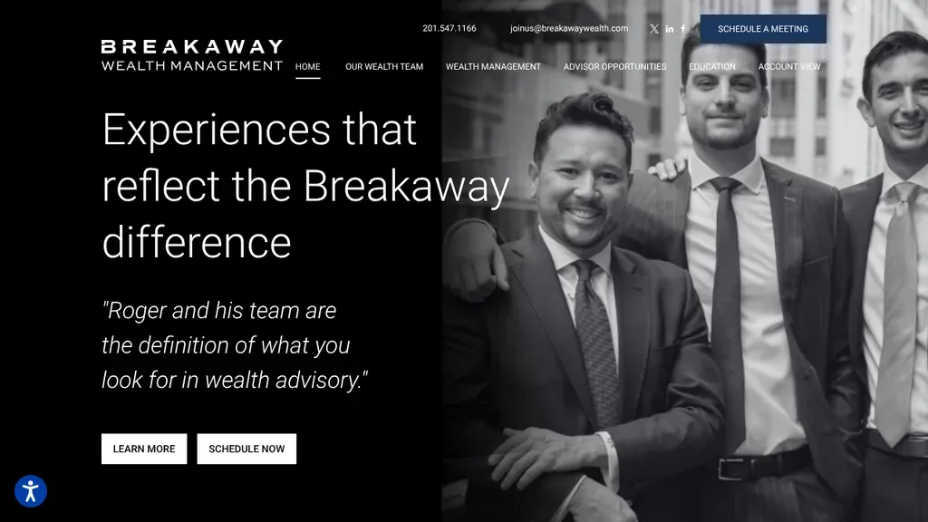 Breakaway Wealth Management sitio web