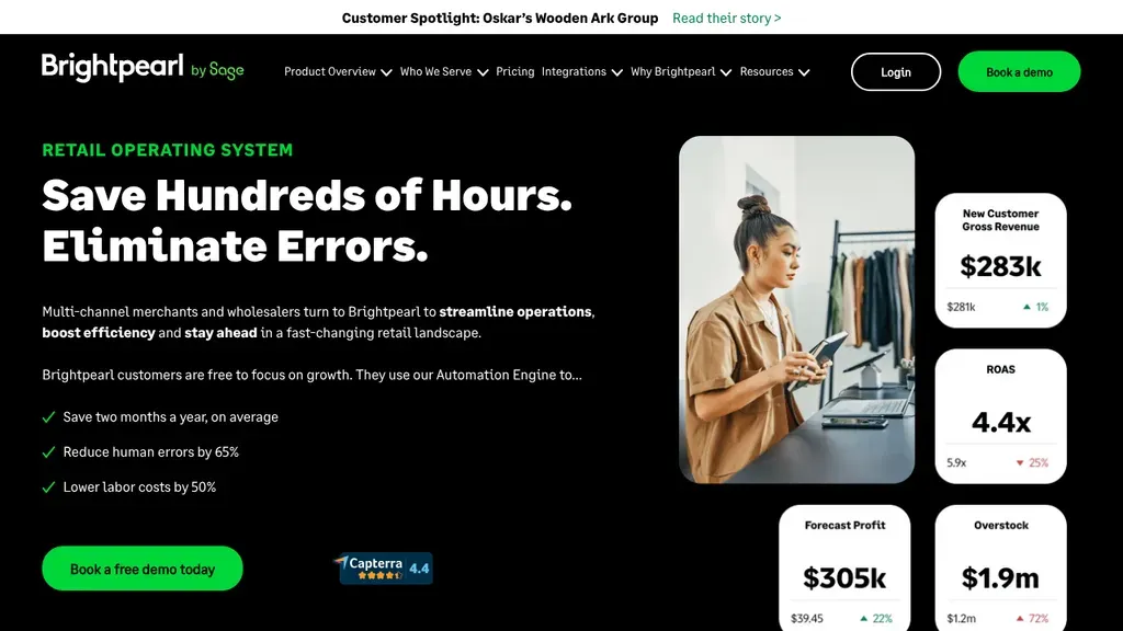 Brightpearl sitio web