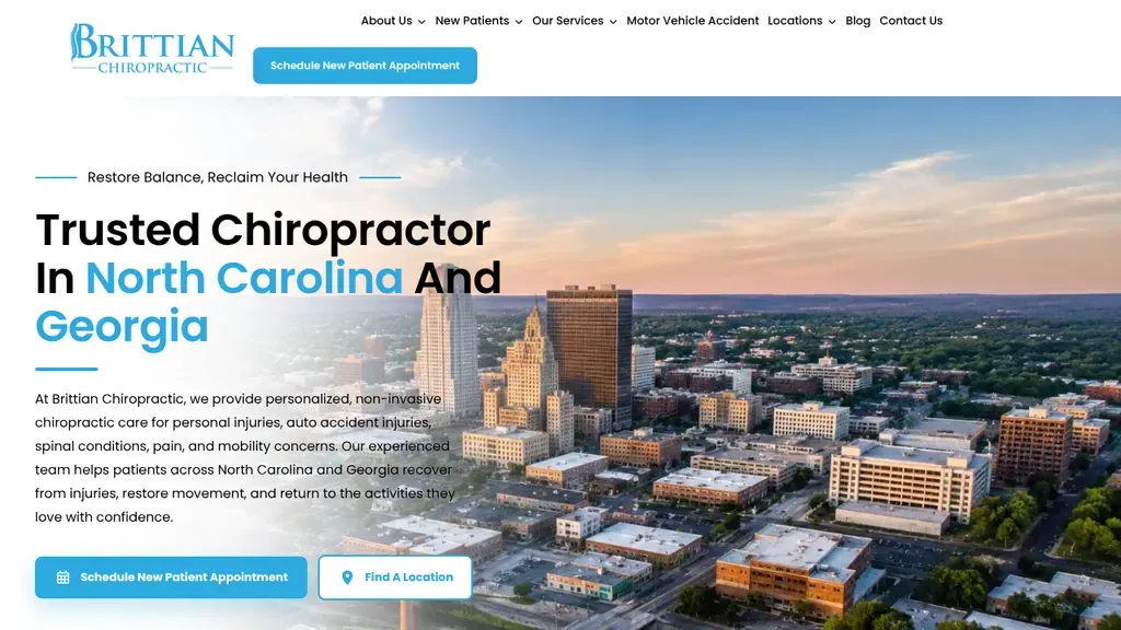 Brittian Chiropractic Center sitio web