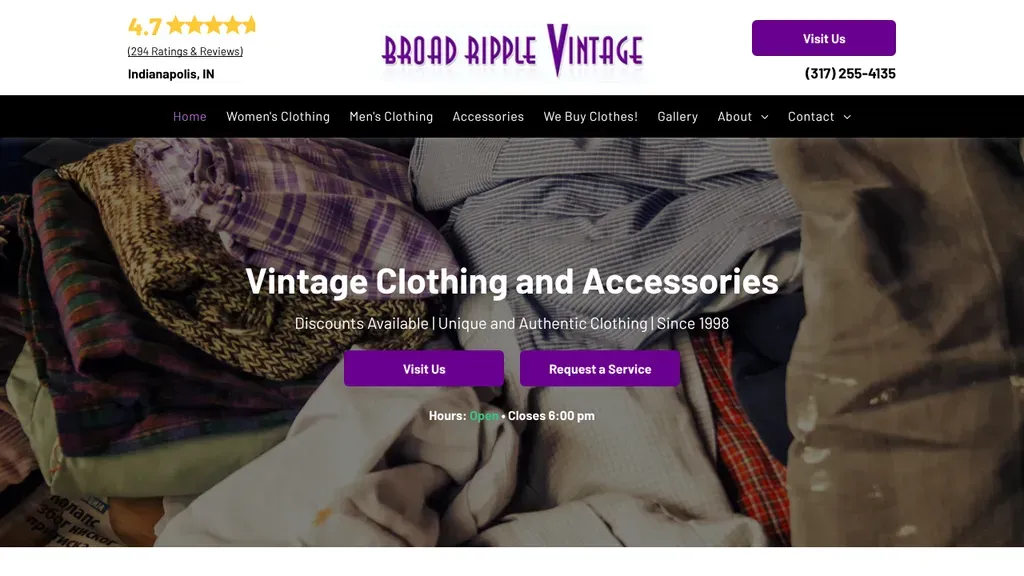 Broad Ripple Vintage sitio web