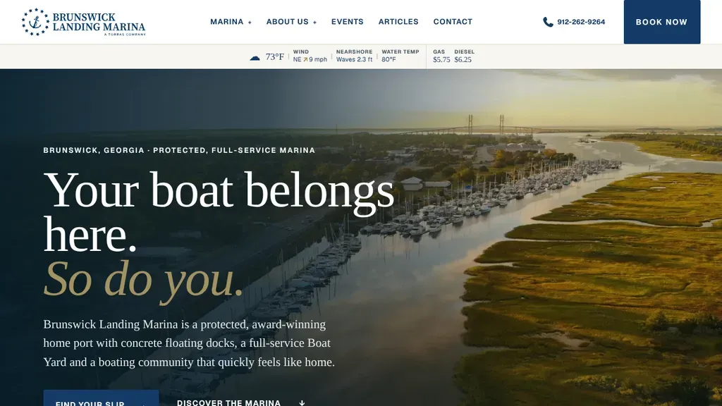 Brunswick Landing Marina sitio web