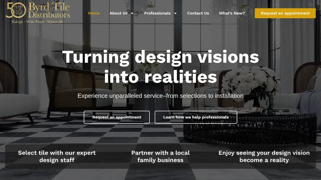 Byrd Tile Distributors website
