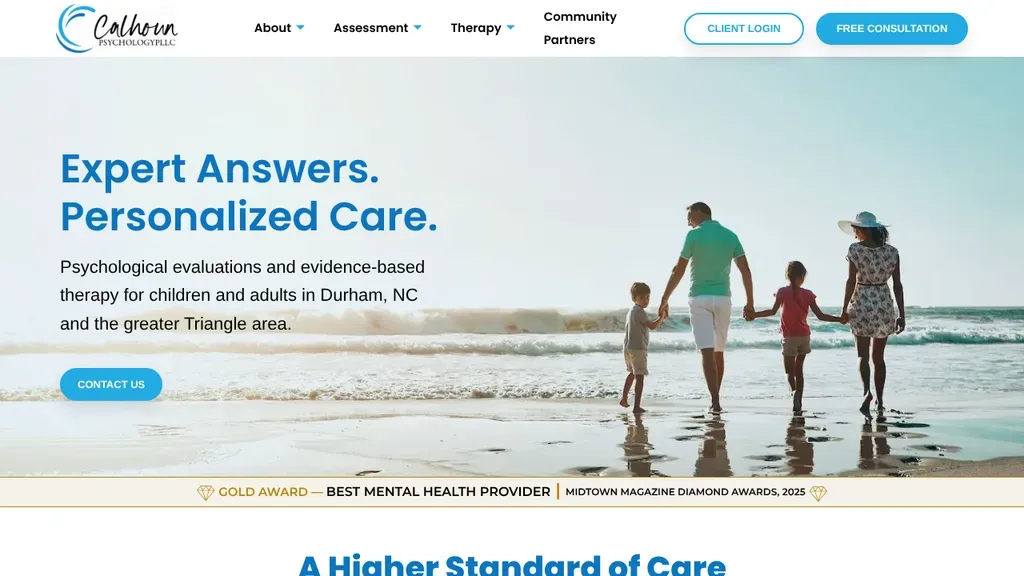 Calhoun Psychology sitio web