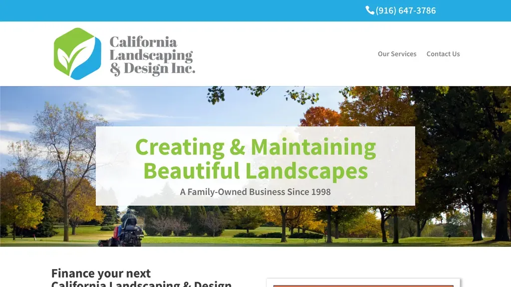 California Landscaping & Design sitio web