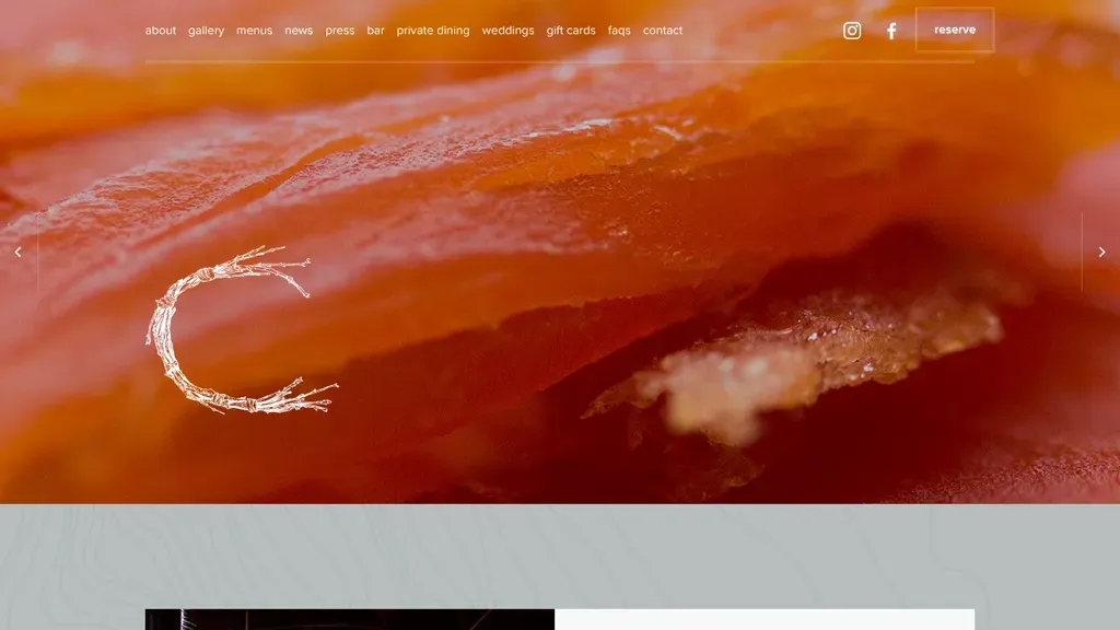 Canoe Restaurant sitio web