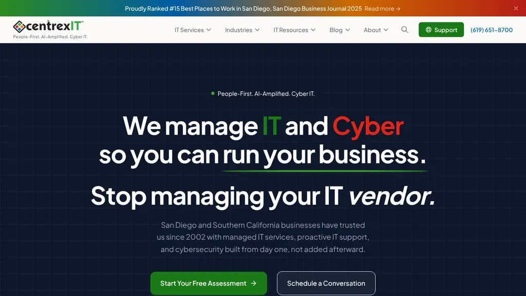 centrexIT sitio web