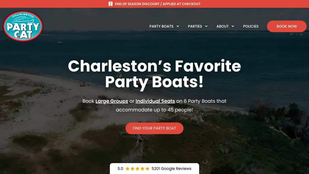 Charleston Party Cat sitio web