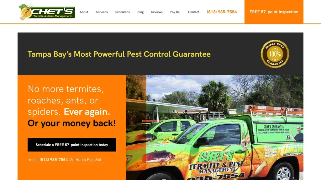 Chet's Termite & Pest Management sitio web