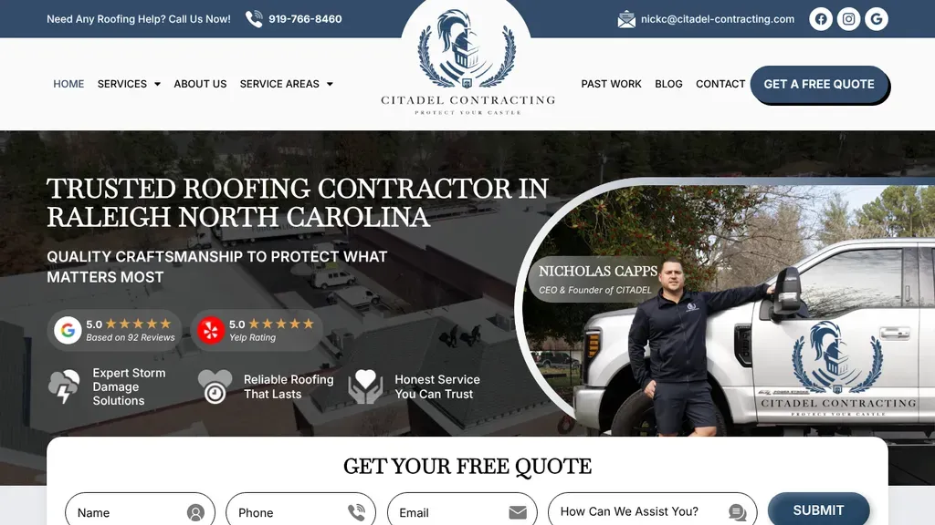 Citadel Contracting sitio web