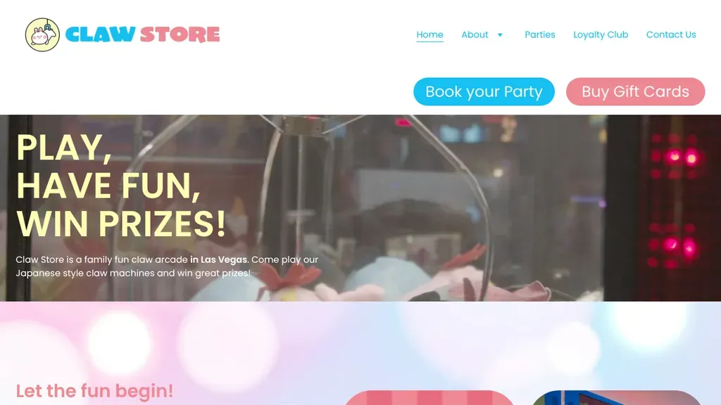 Claw Store sitio web