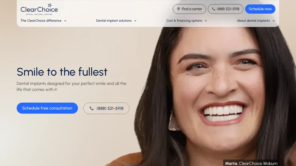 Clear Choice sitio web