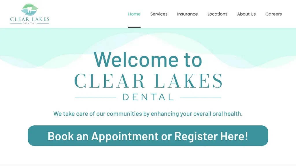 Clear Lakes Dental sitio web