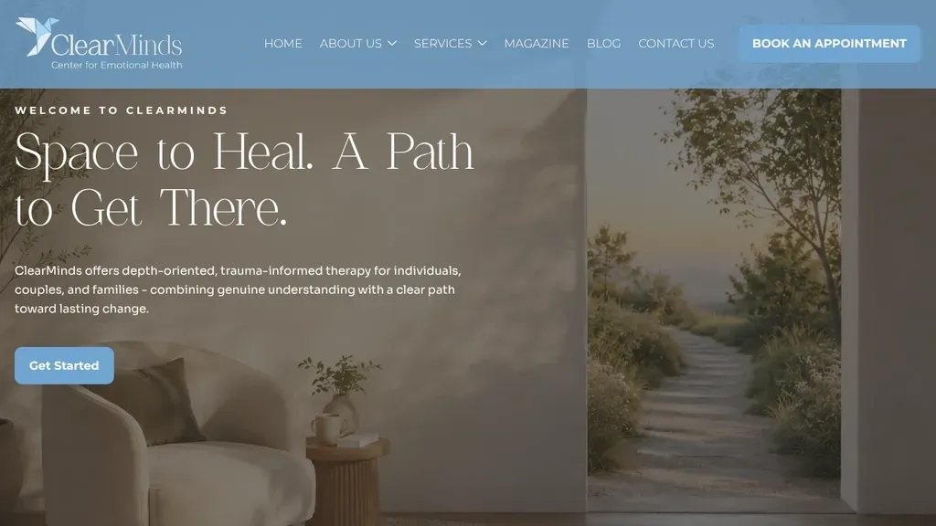 Clear Minds Center sitio web