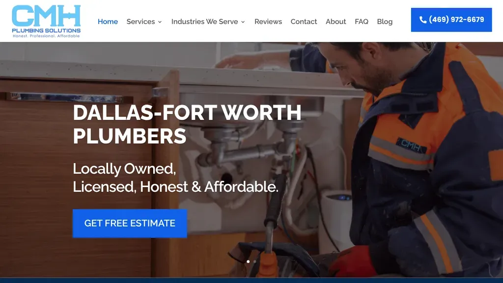 CMH Plumbing Solutions sitio web