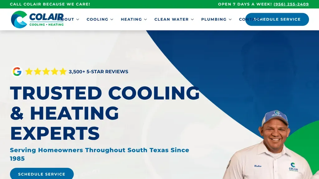 Colair Cooling & Heating sitio web