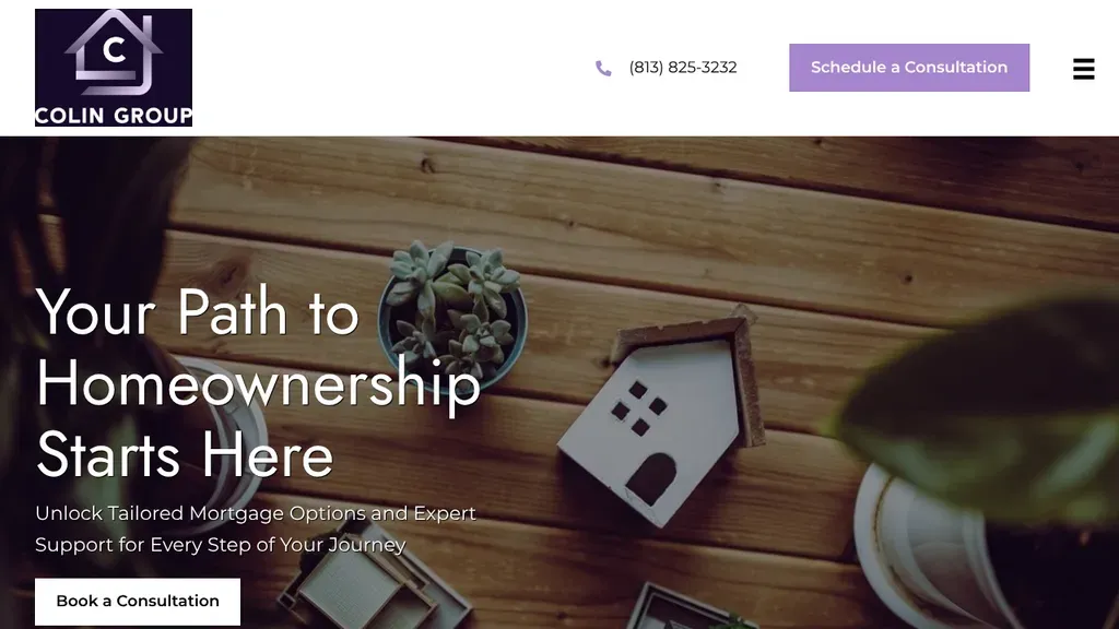 Colin Group Mortgage Brokers sitio web