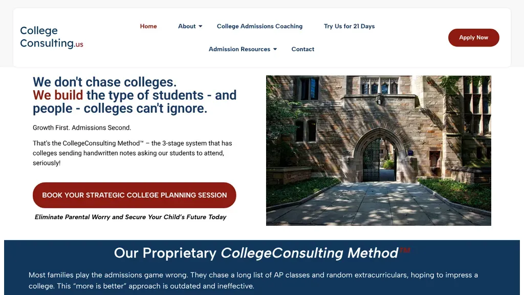 CollegeConsulting.us sitio web