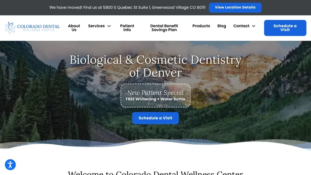 Colorado Dental Wellness Center sitio web