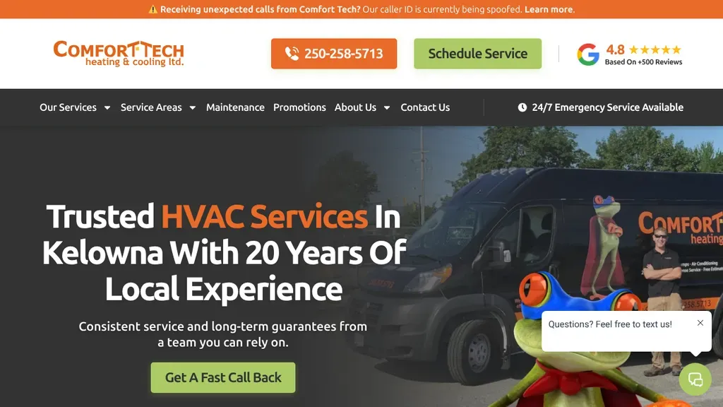 Comfort Tech Heating & Cooling sitio web