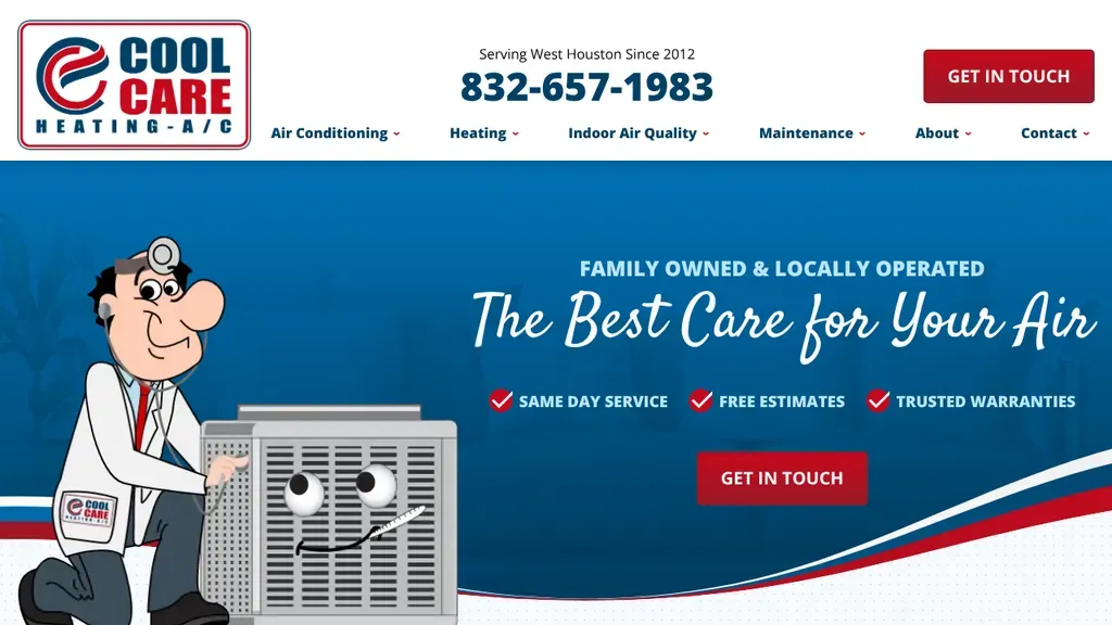 Cool Care Heating and Air Conditioning sitio web