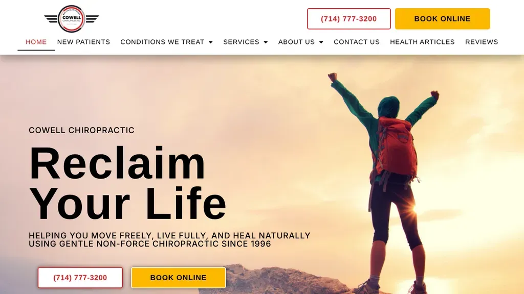 Cowell Chiropractic sitio web