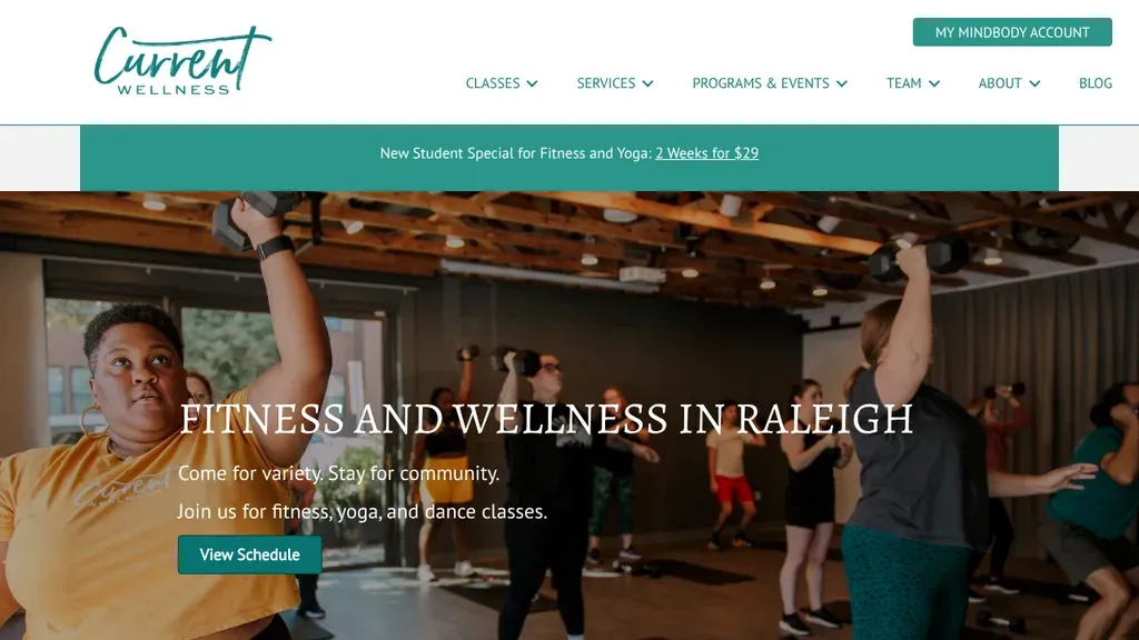 Current Wellness sitio web