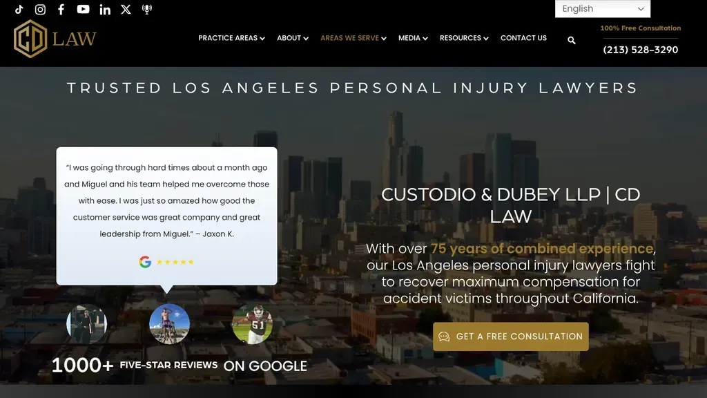Custodio & Dubey sitio web