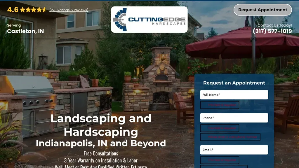 Cutting Edge Hardscapes sitio web