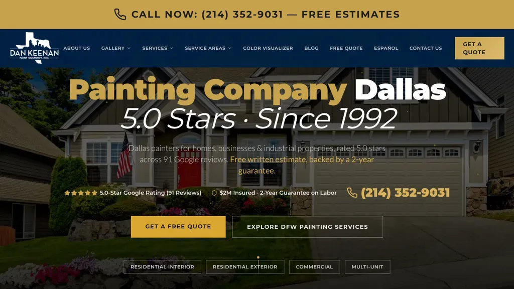 Dan Keenan Paint Company sitio web