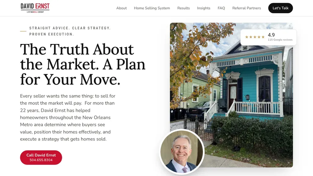 David Ernst l ListingNOLA website