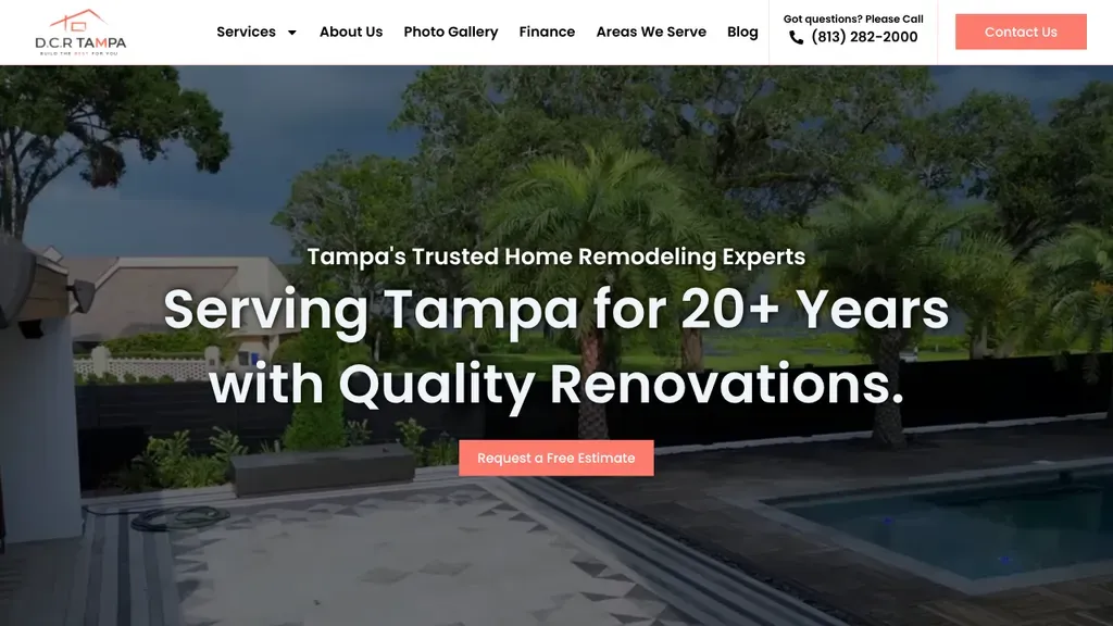 DCR Tampa sitio web
