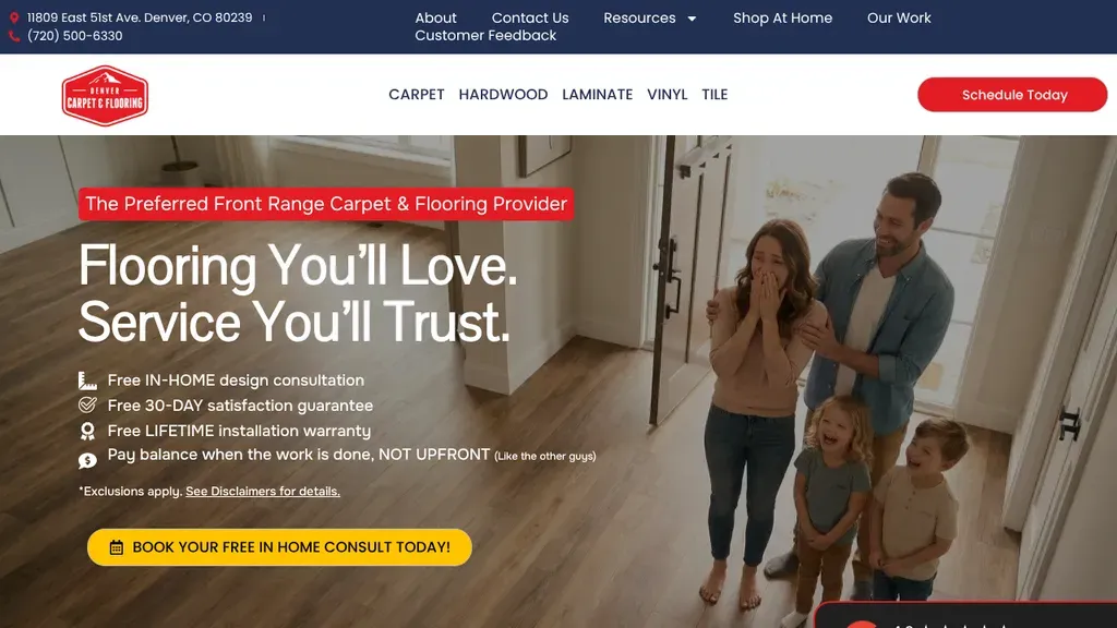 DENVER CARPET & FLOORING website