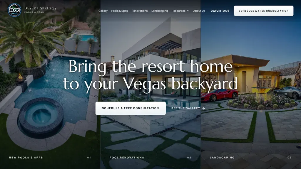 Desert Springs Pools & Spas sitio web