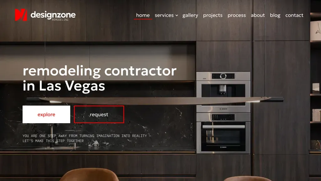 DesignZone Remodeling sitio web