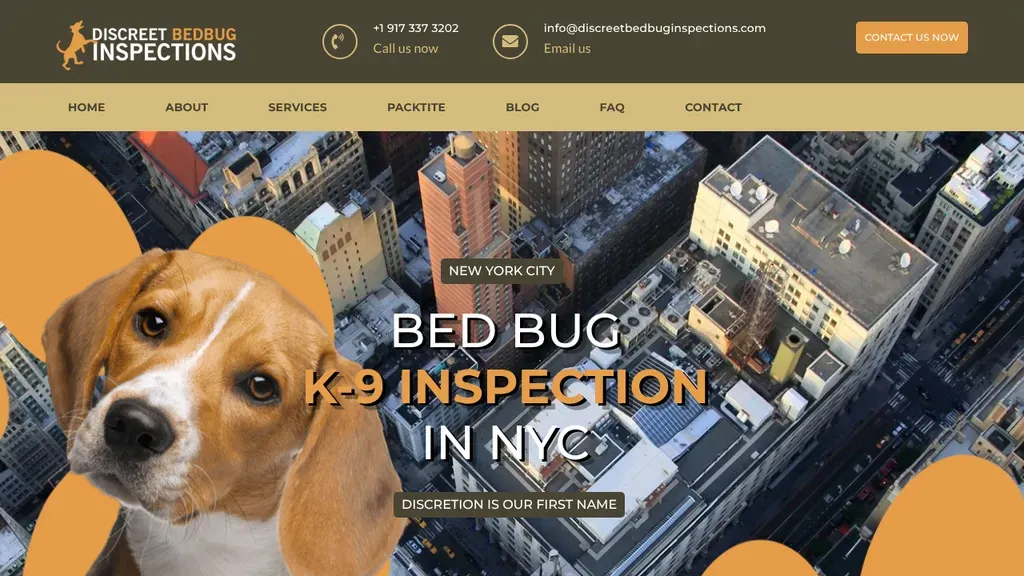 Discreet Bed Bug Inspections sitio web